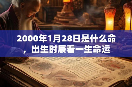2000年1月28日是什么命，出生时辰看一生命运