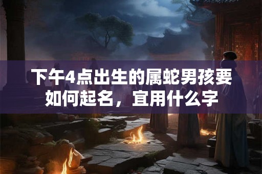下午4点出生的属蛇男孩要如何起名，宜用什么字