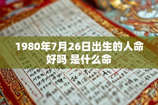 1980年7月26日出生的人命好吗 是什么命 1980年7月26日出生的人命好吗 是什么命