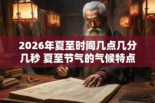 2026年夏至时间几点几分几秒 夏至节气的气候特点