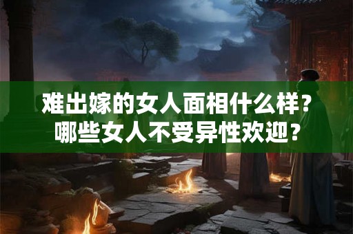 难出嫁的女人面相什么样？哪些女人不受异性欢迎？