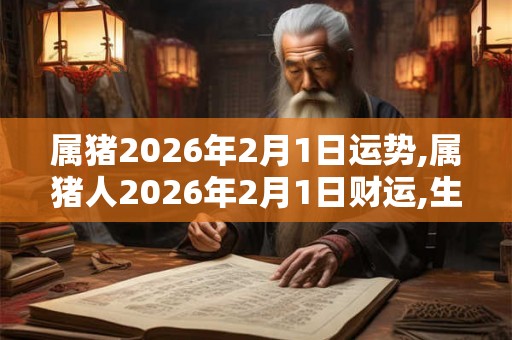 属猪2026年2月1日运势,属猪人2026年2月1日财运,生肖猪2026年2月1日运势