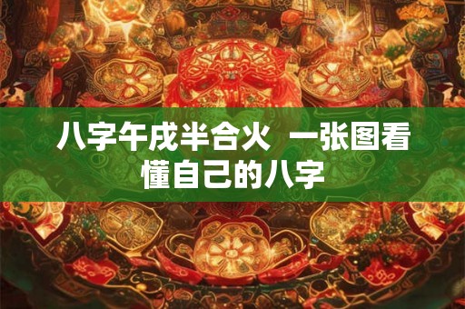 八字午戌半合火  一张图看懂自己的八字