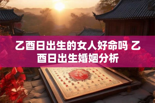 乙酉日出生的女人好命吗 乙酉日出生婚姻分析