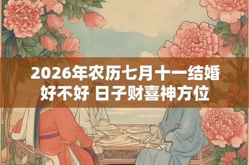 2026年农历七月十一结婚好不好 日子财喜神方位