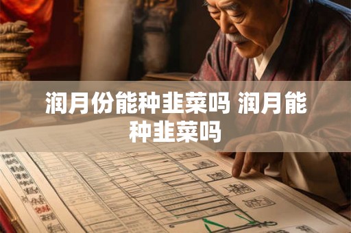 润月份能种韭菜吗 润月能种韭菜吗