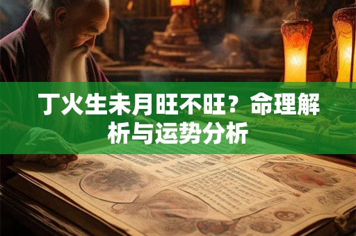 丁火生未月旺不旺?命理解析与运势分析 丁火生未月旺不旺?命理解析与运势分析