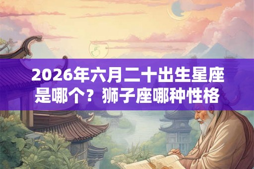 2026年六月二十出生星座是哪个？狮子座哪种性格