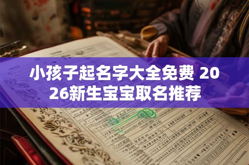 小孩子起名字大全免费 2026新生宝宝取名推荐 小孩子起名字大全免费 2026新生宝宝取名推荐