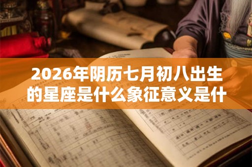 2026年阴历七月初八出生的星座是什么象征意义是什么