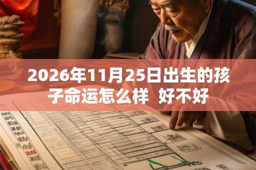 2026年11月25日出生的孩子命运怎么样  好不好