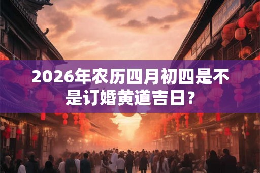 2026年农历四月初四是不是订婚黄道吉日? 2026年农历四月初四是不是订婚黄道吉日?