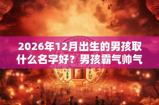 2026年12月出生的男孩取什么名字好？男孩霸气帅气的名字推荐