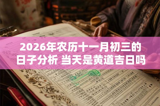 2026年农历十一月初三的日子分析 当天是黄道吉日吗