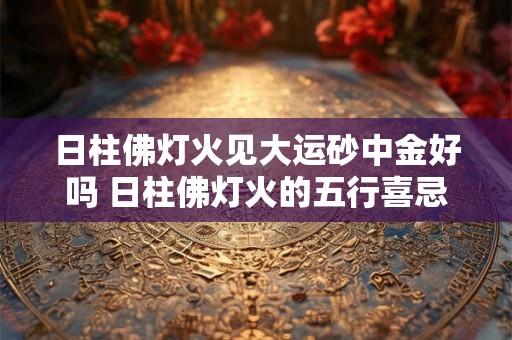 日柱佛灯火见大运砂中金好吗 日柱佛灯火的五行喜忌 日柱佛灯火见大运砂中金好吗 日柱佛灯火的五行喜忌