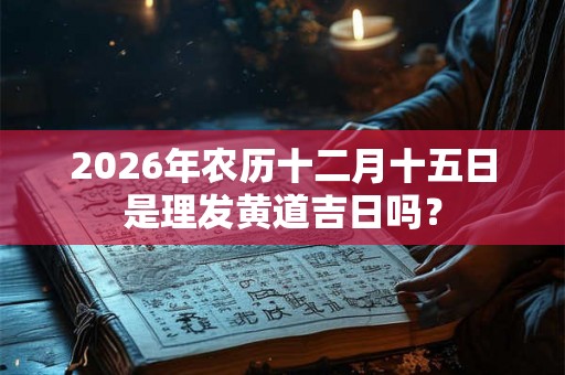 2026年农历十二月十五日是理发黄道吉日吗？