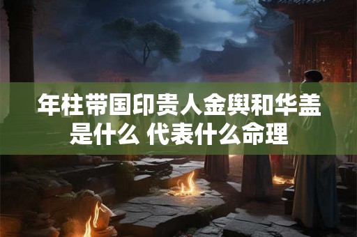 年柱带国印贵人金舆和华盖是什么 代表什么命理