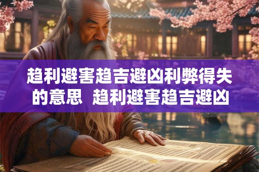 趋利避害趋吉避凶利弊得失的意思 趋利避害趋吉避凶利弊得失的意思 趋利避害趋吉避凶利弊得失的意思 趋利避害趋吉避凶利弊得失的意思