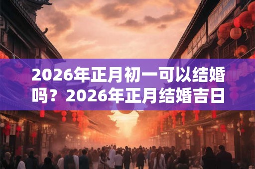 2026年正月初一可以结婚吗？2026年正月结婚吉日