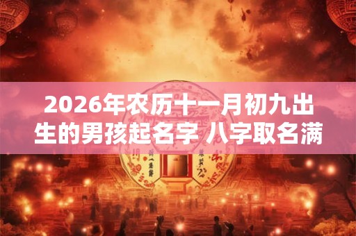 2026年农历十一月初九出生的男孩起名字 八字取名满分大全