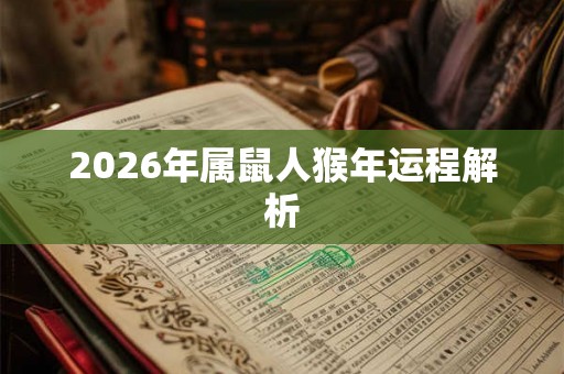 2026年属鼠人猴年运程解析