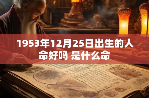 1953年12月25日出生的人命好吗 是什么命