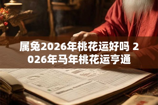 属兔2026年桃花运好吗 2026年马年桃花运亨通