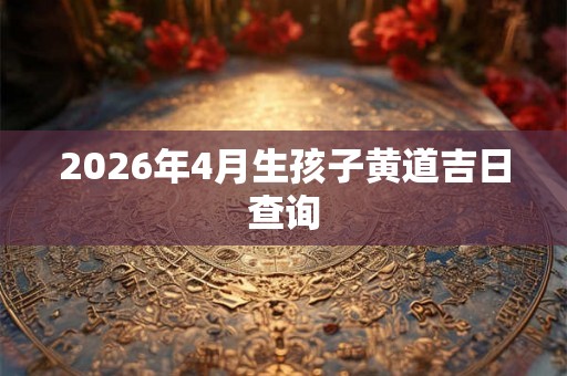2026年4月生孩子黄道吉日查询