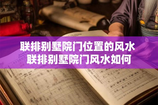联排别墅院门位置的风水 联排别墅院门风水如何