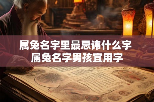 属兔名字里最忌讳什么字 属兔名字男孩宜用字