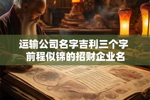 运输公司名字吉利三个字 前程似锦的招财企业名