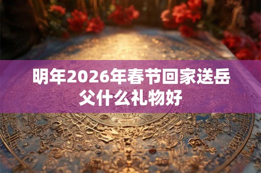 明年2026年春节回家送岳父什么礼物好