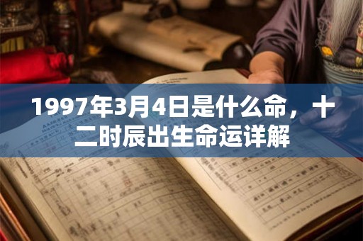 1997年3月4日是什么命,十二时辰出生命运详解 1997年3月4日是什么命,十二时辰出生命运详解