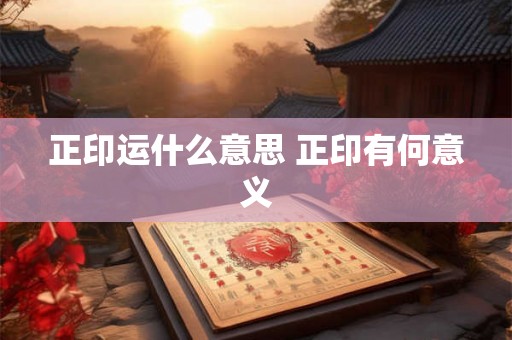 正印运什么意思 正印有何意义 正印运什么意思 正印有何意义