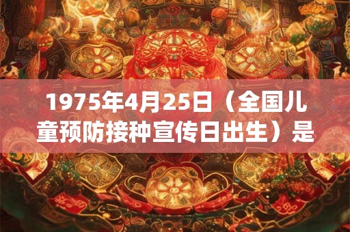 1975年4月25日(全国儿童预防接种宣传日出生)是什么命_命运如何 1975年4月25日(全国儿童预防接种宣传日出生)是什么命_命运如何