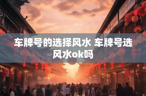 车牌号的选择风水 车牌号选风水ok吗