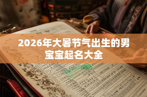 2026年大暑节气出生的男宝宝起名大全