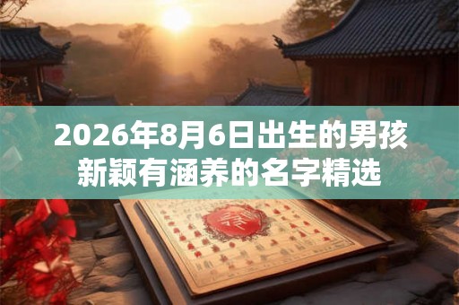 2026年8月6日出生的男孩新颖有涵养的名字精选