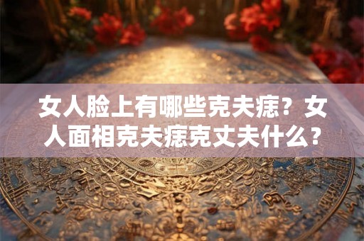 女人脸上有哪些克夫痣？女人面相克夫痣克丈夫什么？