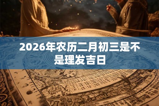 2026年农历二月初三是不是理发吉日