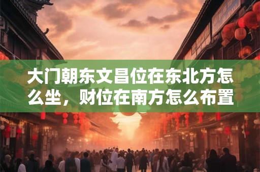 大门朝东文昌位在东北方怎么坐，财位在南方怎么布置？