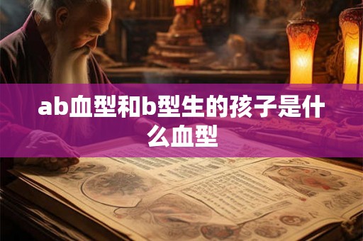ab血型和b型生的孩子是什么血型