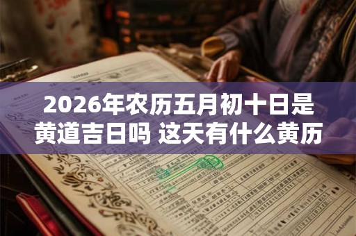 2026年农历五月初十日是黄道吉日吗 这天有什么黄历宜忌