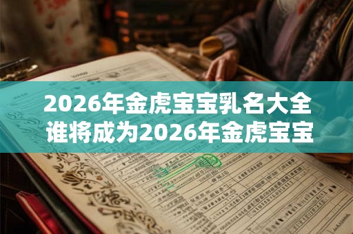 2026年金虎宝宝乳名大全 谁将成为2026年金虎宝宝的奶粉品牌代表