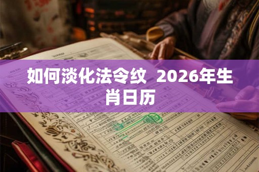 如何淡化法令纹  2026年生肖日历