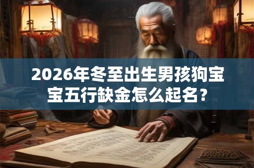 2026年冬至出生男孩狗宝宝五行缺金怎么起名？