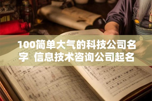 100简单大气的科技公司名字  信息技术咨询公司起名