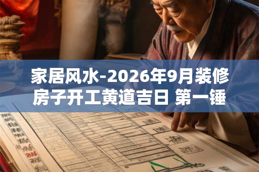 家居风水-2026年9月装修房子开工黄道吉日 第一锤最吉利的时辰 家居风水-2026年9月装修房子开工黄道吉日 第一锤最吉利的时辰