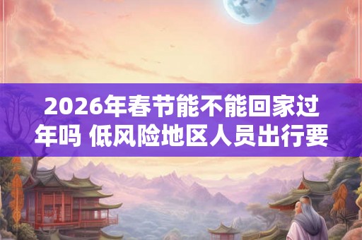 2026年春节能不能回家过年吗 低风险地区人员出行要求