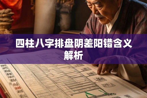 四柱八字排盘阴差阳错含义解析